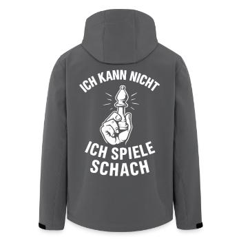 Schach Ausrede Spruch - Recycelte Männer Softshell-Jacke von Stanley/Stella - Anthrazit - Hinten - AI Model Male 185 light (185cm)