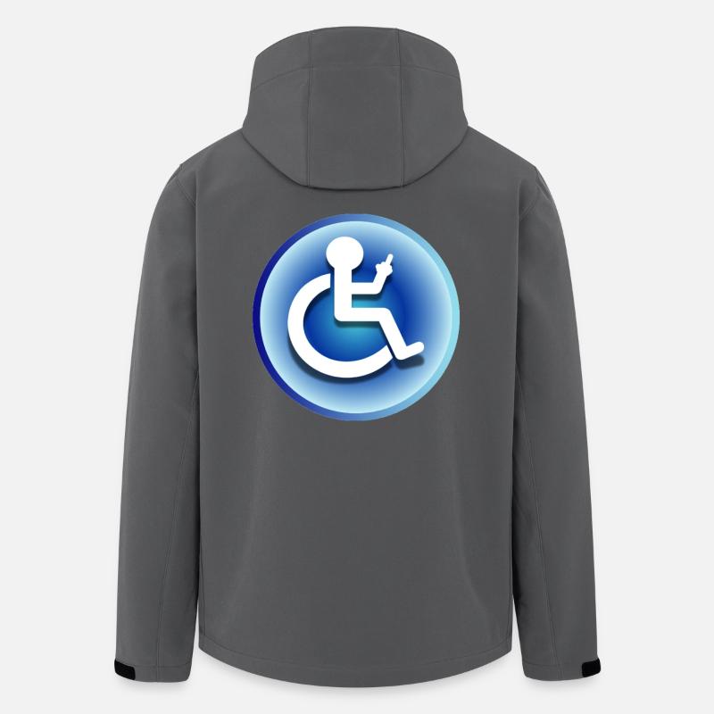 Für Rollstuhlfahrer mit Humor # - Recycelte Männer Softshell-Jacke von Stanley/Stella - Anthrazit