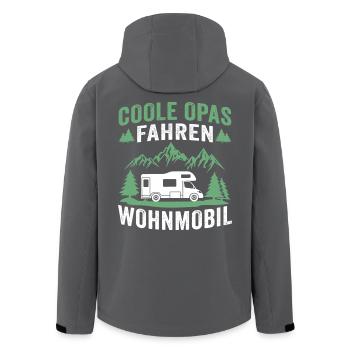 coole opas fahren wohnmobil  - Recycelte Männer Softshell-Jacke von Stanley/Stella - Anthrazit - Hinten - AI Model Male 185 light (185cm)