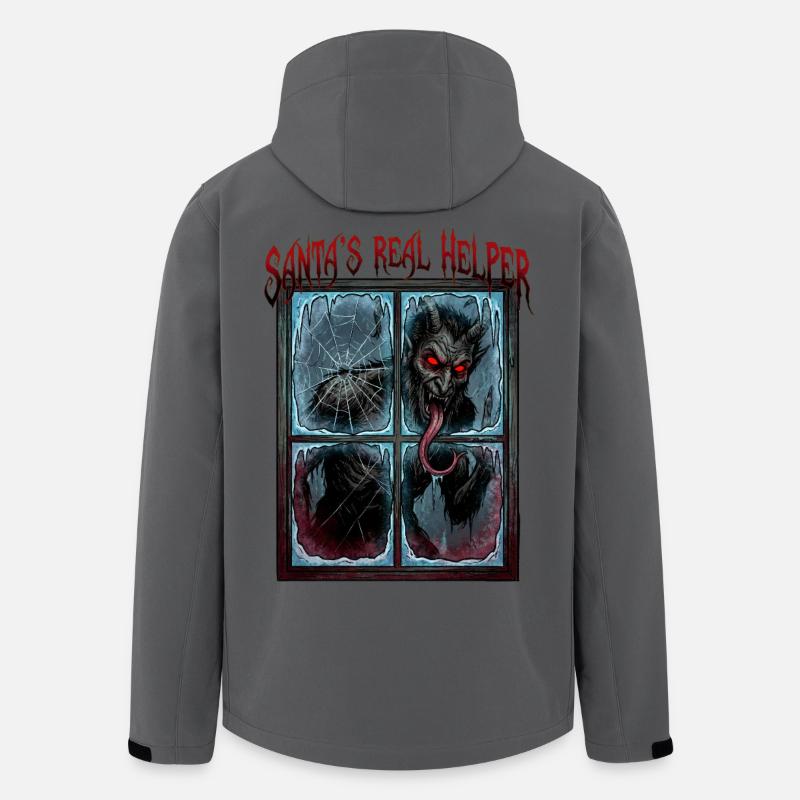 Santas Realer Helfer – Dämonischer Fenstergeist - Recycelte Männer Softshell-Jacke von Stanley/Stella - Anthrazit