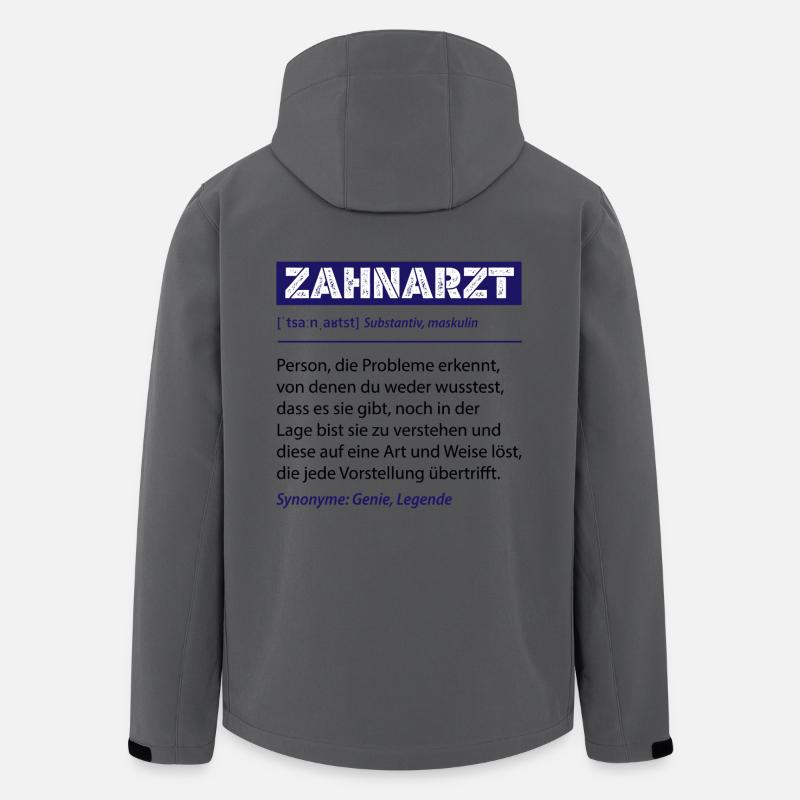 Zahnarzt Definition Lustiges Beruf Spruch Geschenk - Recycelte Männer Softshell-Jacke von Stanley/Stella - Anthrazit