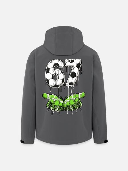 67 Meme Fußball Torwart Handschuhe  - Recycelte Männer Softshell-Jacke von Stanley/Stella - Anthrazit