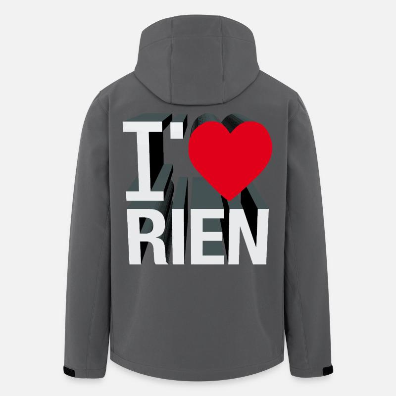 ICH LIEBE RIEN – lass uns reden. - Recycelte Männer Softshell-Jacke von Stanley/Stella - Anthrazit