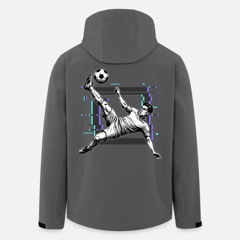 Fußball Schuss Fallrückzieher Tor - Recycelte Männer Softshell-Jacke von Stanley/Stella - Anthrazit
