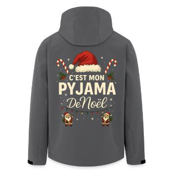 Das ist mein Weihnachtspyjama-Humor - Recycelte Männer Softshell-Jacke von Stanley/Stella - Anthrazit - Hinten - AI Model Male 185 light (185cm)