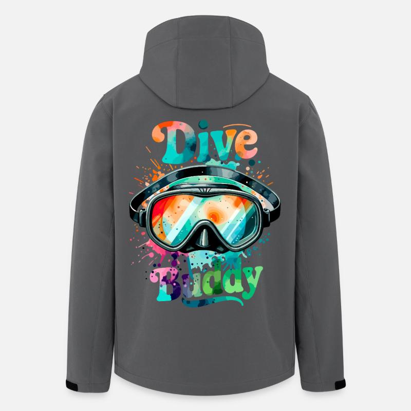 Lunettes de plongée Dive Buddy - Veste softshell homme en polyester recyclé Stanley/Stella - charbon