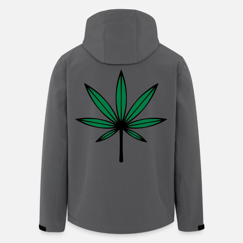 Cannabis / Marihuana / Hanfblatt (2C) - Recycelte Männer Softshell-Jacke von Stanley/Stella - Anthrazit