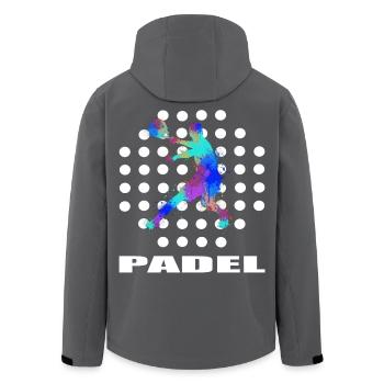 Padel - Recycelte Männer Softshell-Jacke von Stanley/Stella - Anthrazit - Hinten - AI Model Male 185 light (185cm)