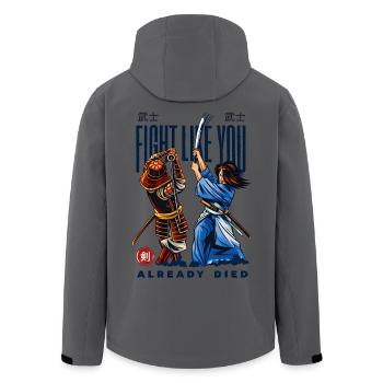 Samurai Duell Fight Like You Already Died - Recycelte Männer Softshell-Jacke von Stanley/Stella - Anthrazit - Hinten - AI Model Male 185 light (185cm)