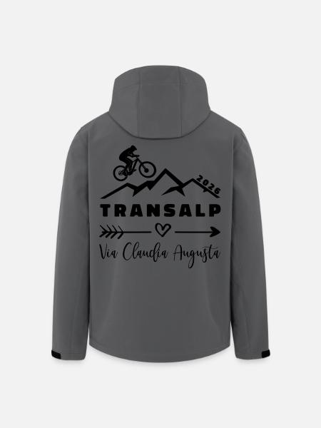 Transalp 2026 - Fahrrad - Via Claudia Augusta - Recycelte Männer Softshell-Jacke von Stanley/Stella - Anthrazit