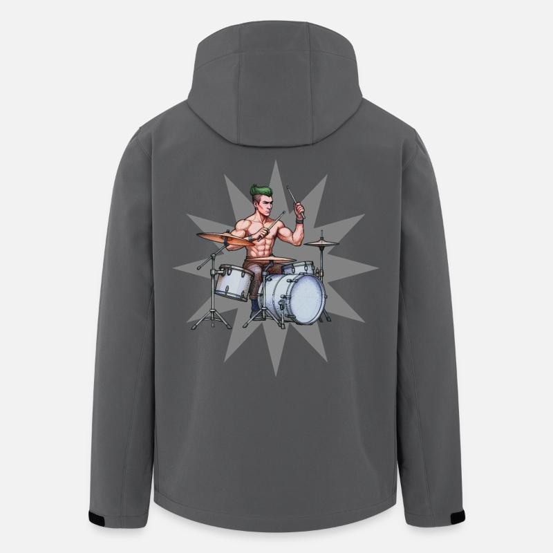SCHLAGZEUGER #3 – Klang & Bild - Recycelte Männer Softshell-Jacke von Stanley/Stella - Anthrazit