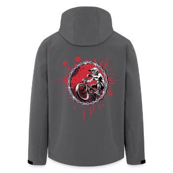 BMX Sprung durch eine Kette - Recycelte Männer Softshell-Jacke von Stanley/Stella - Anthrazit - Hinten - AI Model Male 185 light (185cm)