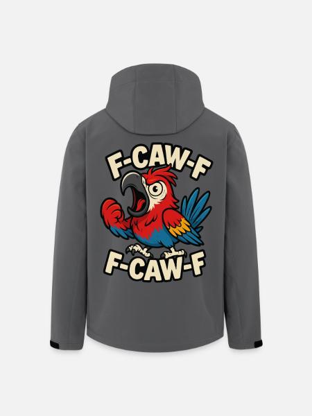 F-CAW-F papagei schreit shirt, lustiger vogel - Recycelte Männer Softshell-Jacke von Stanley/Stella - Anthrazit