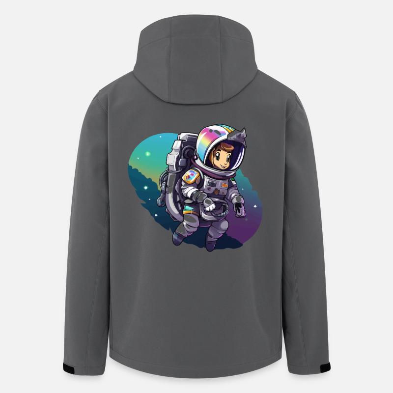 Astronaute d’aventure spatiale - Veste softshell homme en polyester recyclé Stanley/Stella - charbon