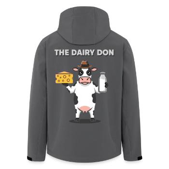 The Dairy Don Cow Mafia Cheese Milk - Men’s Recycled Softshell Jacket by Stanley/Stella - anthracite - Back - AI Model Male 185 light (185cm)