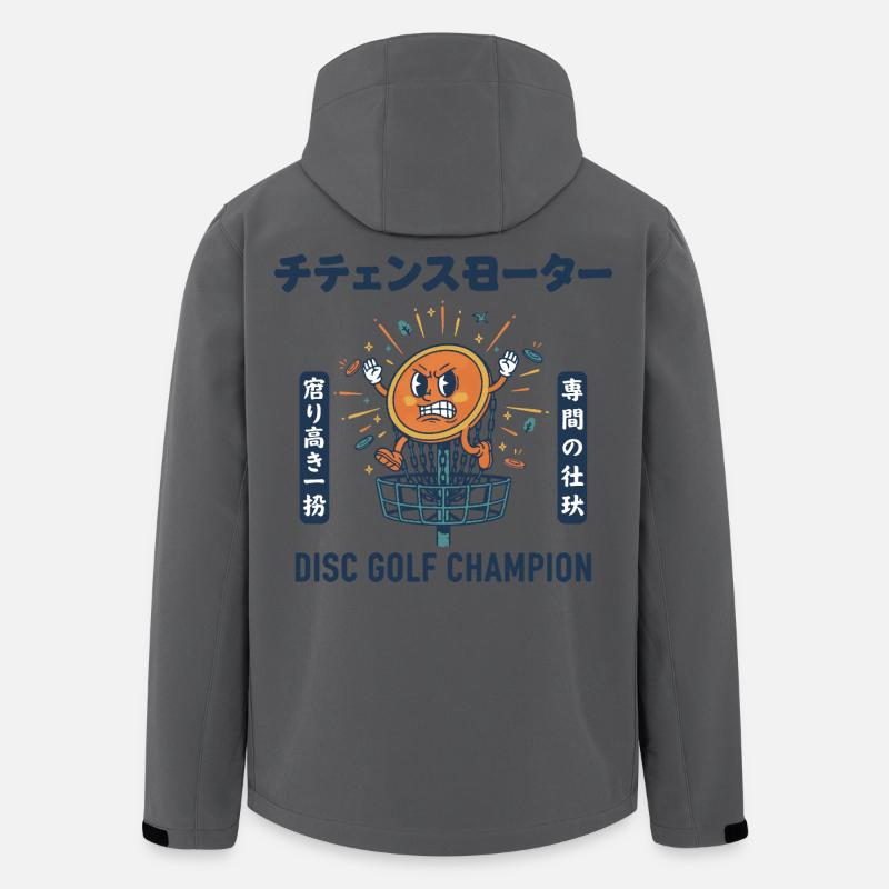 Disc-Golf-Champion lustiges Disc-Golfer-Design - Recycelte Männer Softshell-Jacke von Stanley/Stella - Anthrazit