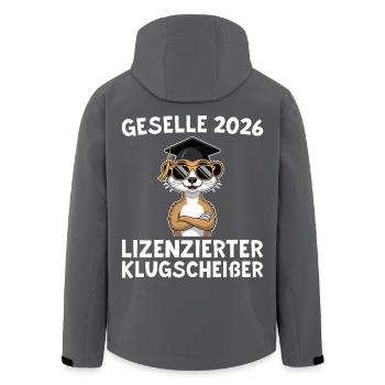 Ausbildung bestanden 2026 Erdmännchen Geselle - Recycelte Männer Softshell-Jacke von Stanley/Stella - Anthrazit - Hinten - AI Model Male 185 light (185cm)