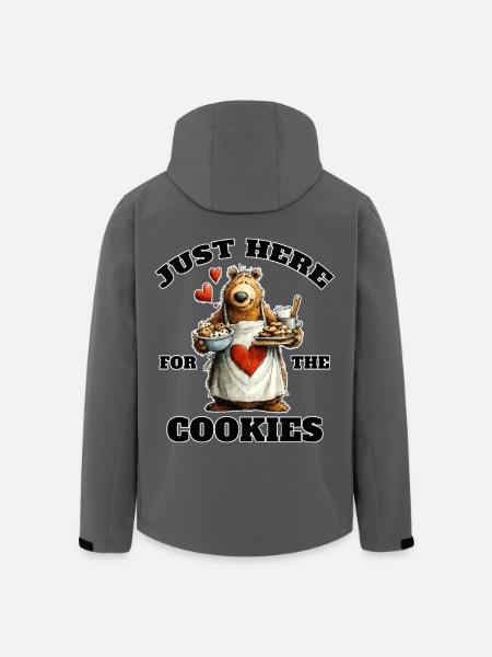 Süßer Bär Just Here For The Cookies - Recycelte Männer Softshell-Jacke von Stanley/Stella - Anthrazit