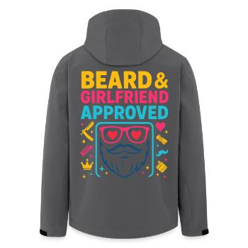 beard girlfriend approved, valentinstag geschenk - Recycelte Männer Softshell-Jacke von Stanley/Stella - Anthrazit - Hinten - AI Model Male 185 light (185cm)