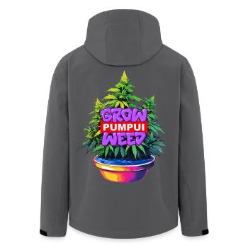 Grow Pumpui Weed - Recycelte Männer Softshell-Jacke von Stanley/Stella - Anthrazit - Hinten - AI Model Male 185 light (185cm)