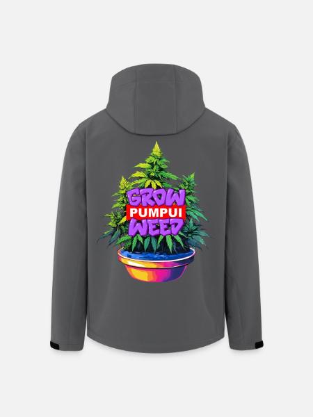 Grow Pumpui Weed - Men’s Recycled Softshell Jacket by Stanley/Stella - anthracite