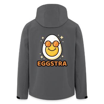 EGGSTRA Chill Mode Ei mit Sonnenbrille Ostern  - Recycelte Männer Softshell-Jacke von Stanley/Stella - Anthrazit - Hinten - AI Model Male 185 light (185cm)