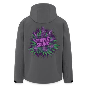 Purple Skunk - Men’s Recycled Softshell Jacket by Stanley/Stella - anthracite - Back - AI Model Male 185 light (185cm)