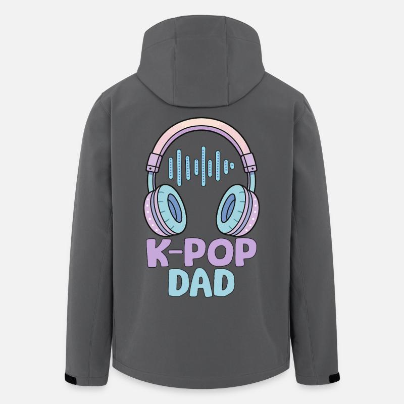 K Pop Dad - Recycelte Männer Softshell-Jacke von Stanley/Stella - Anthrazit