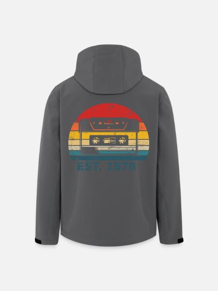 1976 50. Geburtstag - Recycelte Männer Softshell-Jacke von Stanley/Stella - Anthrazit