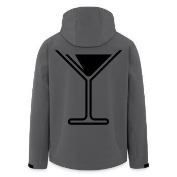 Cocktail / Cocktail Glass / Martini – (Black) - Men’s Recycled Softshell Jacket by Stanley/Stella - anthracite - Back - AI Model Male 185 light (185cm)
