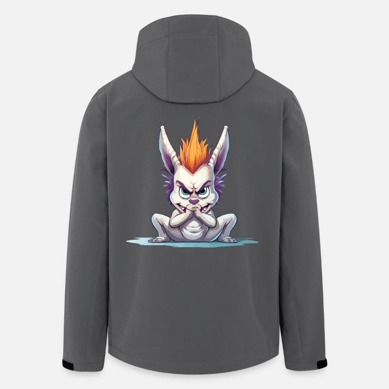 Angry Mohawk Bunny - Men’s Recycled Softshell Jacket by Stanley/Stella - anthracite