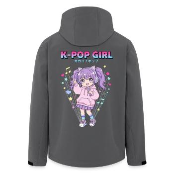 K-POP GIRL Anime Koreanische Musik Süße Kpop-Fans - Recycelte Männer Softshell-Jacke von Stanley/Stella - Anthrazit - Hinten - AI Model Male 185 light (185cm)