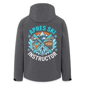 Après-Ski Instructor - Recycelte Männer Softshell-Jacke von Stanley/Stella - Anthrazit - Hinten - AI Model Male 185 light (185cm)