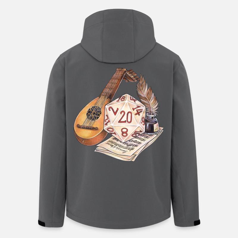 Rollenspiel Tabletop D20 Würfel Geschenk Barde - Recycelte Männer Softshell-Jacke von Stanley/Stella - Anthrazit