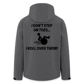 I don't stand on tiptoes. I roll over it # - Men’s Recycled Softshell Jacket by Stanley/Stella - anthracite - Back - AI Model Male 185 light (185cm)