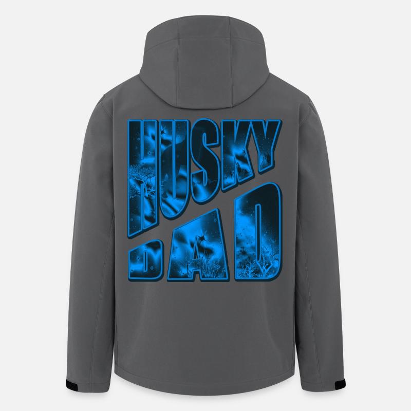 Husky Bad Neon Eisdesign - Men’s Recycled Softshell Jacket by Stanley/Stella - anthracite