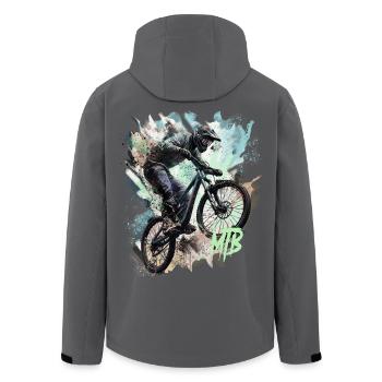 Mtb - Recycelte Männer Softshell-Jacke von Stanley/Stella - Anthrazit - Hinten - AI Model Male 185 light (185cm)