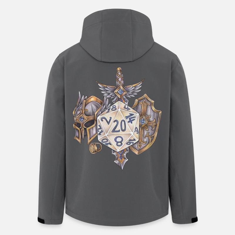 RPG Tabletop D20 Dice Gift Paladin - Men’s Recycled Softshell Jacket by Stanley/Stella - anthracite