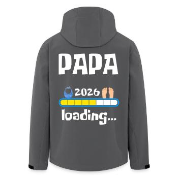 Papa 2026 Loading - Recycelte Männer Softshell-Jacke von Stanley/Stella - Anthrazit - Hinten - AI Model Male 185 light (185cm)