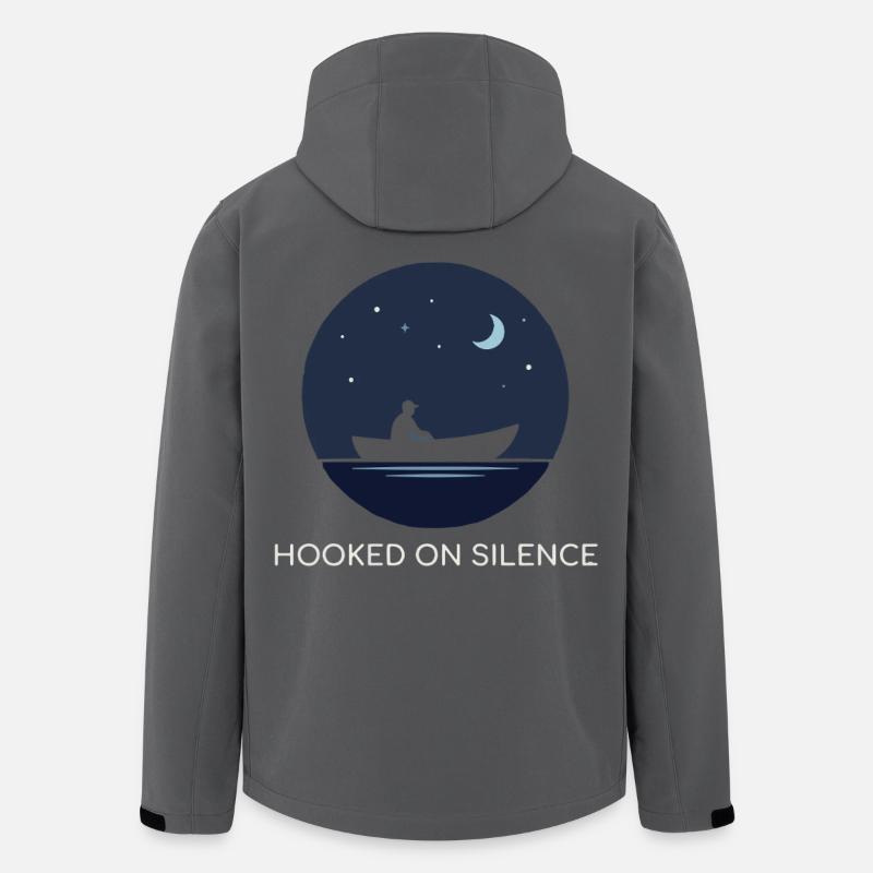 Hooked On Silence Nachtmotiv - Recycelte Männer Softshell-Jacke von Stanley/Stella - Anthrazit
