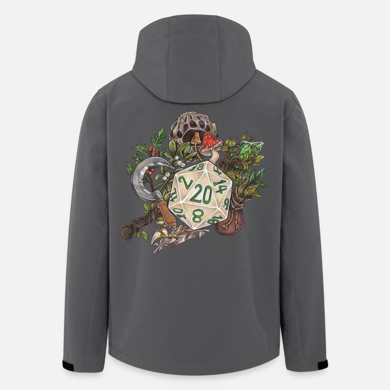 RPG Tabletop D20 Dice Gift Druid - Men’s Recycled Softshell Jacket by Stanley/Stella - anthracite