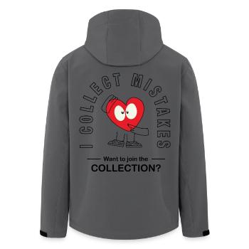 Je collectionne les erreurs – Diction minimaliste de flirt - Veste softshell homme en polyester recyclé Stanley/Stella - charbon - Dos - AI Model Male 185 light (185cm)