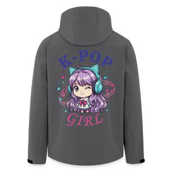 K-Pop-Mädchen niedliche koreanische Musik Anime Kpop-Fans - Recycelte Männer Softshell-Jacke von Stanley/Stella - Anthrazit - Hinten - AI Model Male 185 light (185cm)