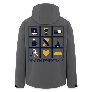 Church Religious Deacon Essentials - Men’s Recycled Softshell Jacket by Stanley/Stella - anthracite - Back - AI Model Male 185 light (185cm)