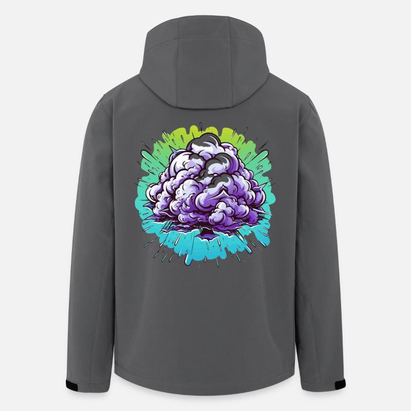 Lila Nebelknäuel Explosion - Recycelte Männer Softshell-Jacke von Stanley/Stella - Anthrazit