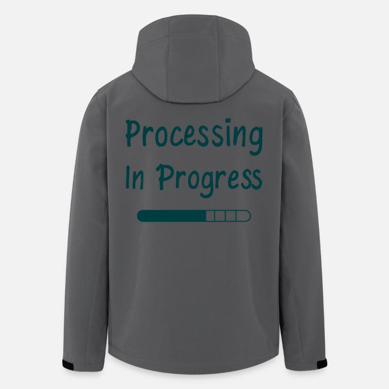 Processing In Progress Loading Bar Statement - Men’s Recycled Softshell Jacket Discoverer by Stanley/Stella - anthracite