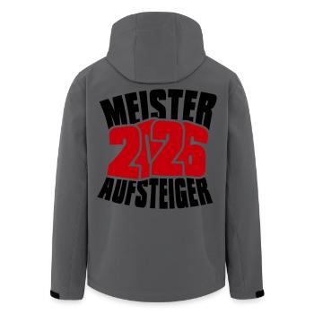 Meister und Aufsteiger 2026  - Recycelte Männer Softshell-Jacke von Stanley/Stella - Anthrazit - Hinten - AI Model Male 185 light (185cm)