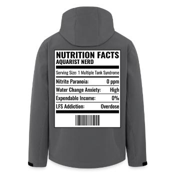 Aquarium Nutrition Facts Fish Tank - Men’s Recycled Softshell Jacket by Stanley/Stella - anthracite - Back - AI Model Male 185 light (185cm)