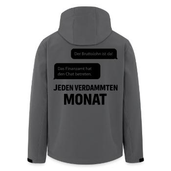 Finanzamt Betritt Den Chat - Recycelte Männer Softshell-Jacke von Stanley/Stella - Anthrazit - Hinten - AI Model Male 185 light (185cm)
