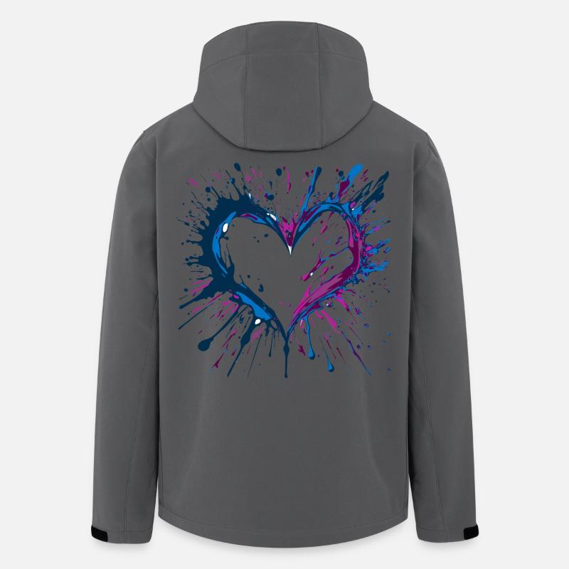 Heart dark inspiré de Key West - Veste softshell homme en polyester recyclé Stanley/Stella - charbon